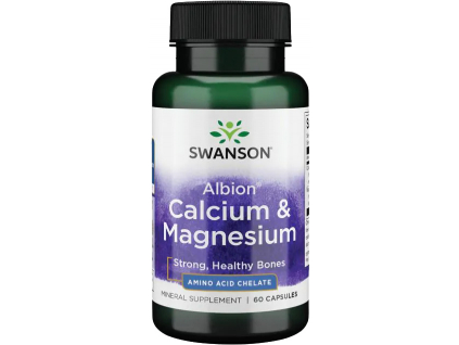 Swanson Chelated Calcium & Magnesium (Vápník a Hořčík), 60 kapslí