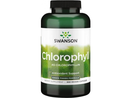Swanson Chlorophyll, Chlorofyl jako chlorofylin, 300 rostlinných kapslí