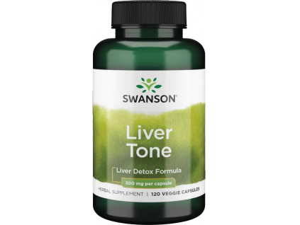 Swanson Liver Tone, Směs pro jaterní detox, 300 mg, 120 rostlinných kapslí