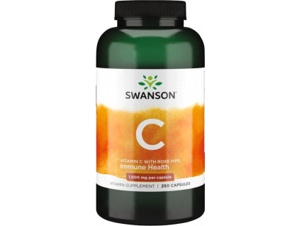 Swanson Vitamin C s extraktem z růže šípkové, 1000 mg, 250 kapslí