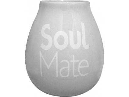 Keramická kalabasa Soul Mate, Světle šedá, 350 ml