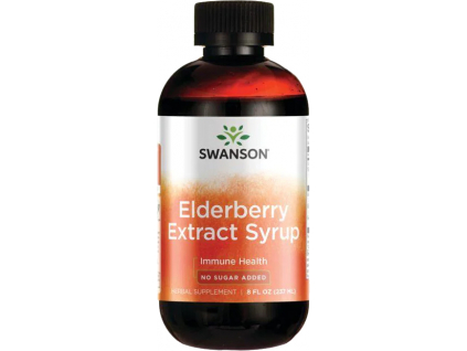Swanson Elderberry Extract Syrup, Sirup z extraktu černého bezu, 237 ml