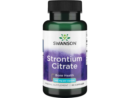 Swanson Strontium Citrate, Stroncium citrát, 340 mg, 60 kapslí