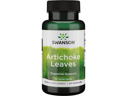 Swanson Artichoke Leaves, Listy artyčoku, 500 mg, 60 kapslí