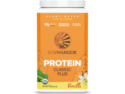 Sunwarrior Protein Classic Plus, BIO Vanilkový, 750 g 1