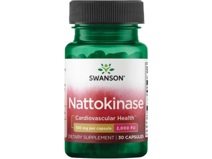 Swanson Nattokinase, Nattokináza, 2000 FU, 100 mg, 30 kapslí SWU419 kopie