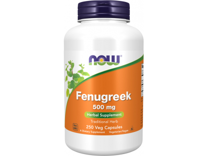 NOW Foods Fenugreek Seed, 500 mg, 250 rostlinných kapslí