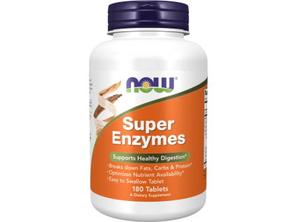 NOW FOODS Super Enzymes, trávicí enzymy, 180 tablet