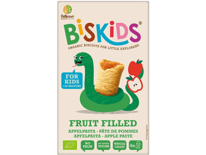 Biskids BIO Měkké dětské sušenky s jablečným pyré, bez přidaného cukru, 36M+, 150 g