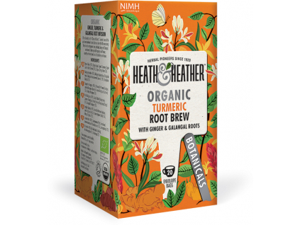 Heath & Heather Organic Turmeric Root Brew, BIO Čaj z kořene kurkumy, 20 sáčků