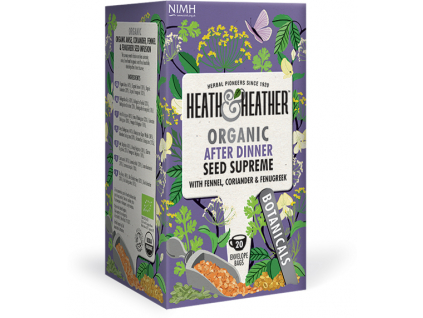 Heath & Heather Organic After Dinner Seed Supreme, BIO Čaj pro dobré zažívání, 20 sáčků