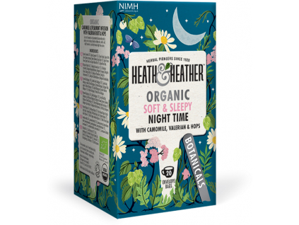 Heath & Heather Organic Soft and Sleepy Night Time, BIO Čaj pro klidný spánek, 20 sáčků