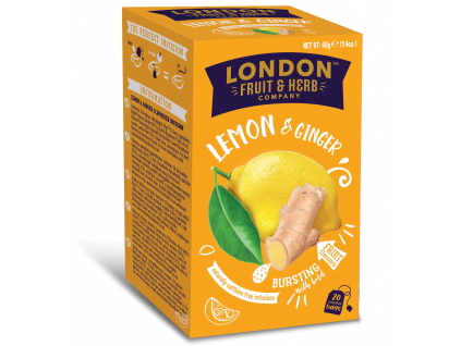 London F&H Ovocný Čaj s Citronem a zázvorem, 20 sáčků
