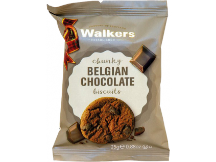 Walkers Sušenky Čokoládové s kousky belgické čokolády, 25 g