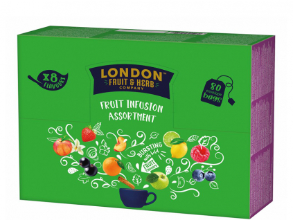 London F&H Mix ovocných čajů Ovocná směs, 80 sáčků, 8 druhů 1 2