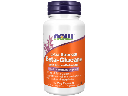 NOW Foods Beta Glucans with ImmunEnhancer, Extra Strength, 60 rostlinných kapslí