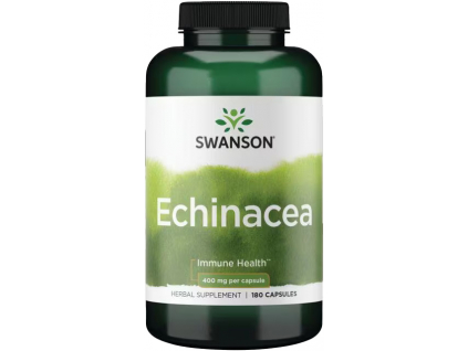 Swanson Echinacea, Třapatka nachová, 400 mg, 180 kapslí