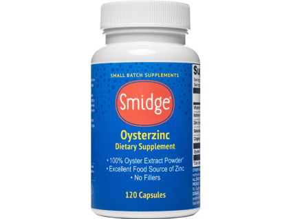 Smidge Oysterzinc, Extrakt z ústřic, Zinek, selen, měď, jód a vitamín B12, 120 rostlinných kapslí 1