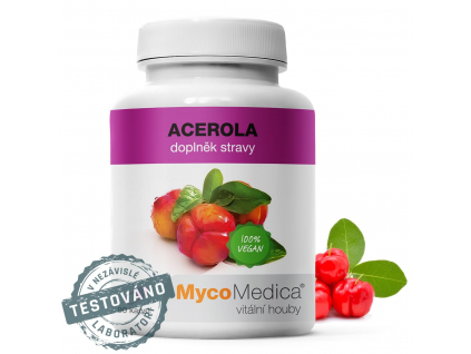 MycoMedica Acerola Extrakt, 500 mg, 90 rostlinných kapslí