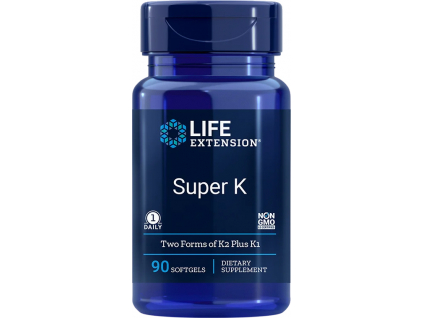 Life Extension Super K, Kombinace vitamínů K2 a K1, 2600 μg, 90 softgel kapslí 1