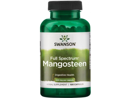Swanson Mangosteen, Mangostana, 500 mg, 100 kapslí