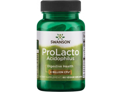 Swanson ProLacto Acidophilus, 4 miliardy CFU, 60 rostlinných kapslí