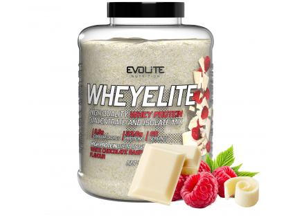 Evolite WheyElite Protein Bílá čokoláda a malina, 2000 g