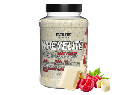 Evolite WheyElite Protein Bílá čokoláda a malina, 900 g