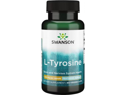 Swanson L Tyrosine AjiPure, 500 mg, 60 rostlinných kapslí