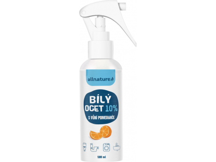 Allnature Bílý ocet sprej 10% s vůní pomeranče, 500 ml