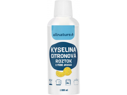 Allnature Kyselina citronová roztok, 1000 ml 1