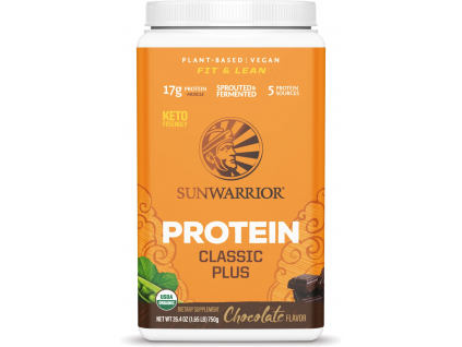 Sunwarrior Protein Classic Plus, BIO Čokoládový, 750 g 1