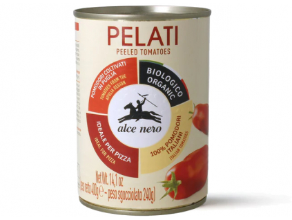 Alce nero BIO Loupaná rajčata bez slupky Pelati, 400 g