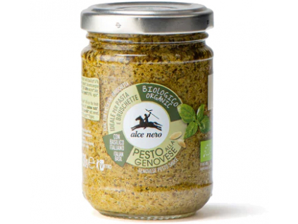 Alce nero BIO Pesto Genovese, Bazalkové pesto, 130 g