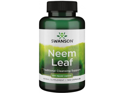 Swanson Neem Leaf, 500 mg, 100 kapslí