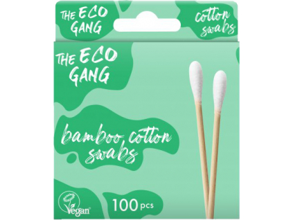 The ECO GANG Bambusové vatové tyčinky, 100 ks, bílé