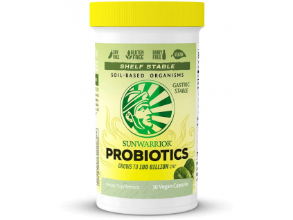 Sunwarrior Probiotics, Probiotika, 4 kmeny s prebiotiky, 10 miliard CFU, 30 vegan kapslí 1