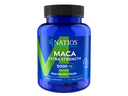 NATIOS Maca Extract, 5000 mg, Extra Strength, 90 veganských kapslí