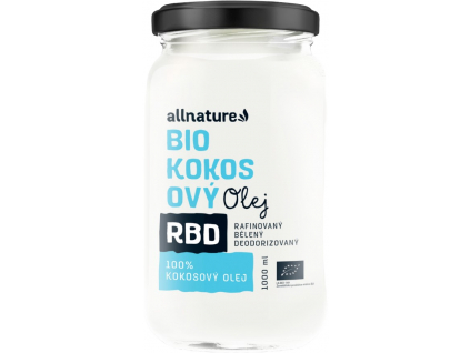 Allnature RBD Kokosový olej BIO bez vůně 1000 ml