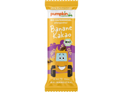 Pumpkin Organics BIO Ovesná tyčinka 20 g Banán a kakao (12. měsíc)