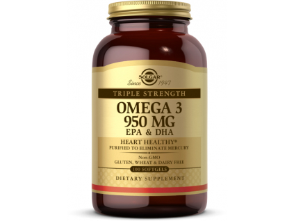 Solgar Omega 3 Triple Strength, 950 mg, 100 softgel kapslí