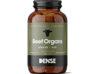 Dense Beef Organs, Hovězí Orgány, 650 mg, 180 kapslí