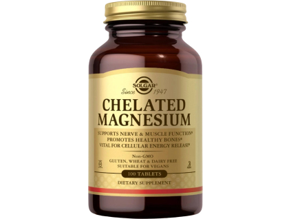 Solgar Chelated Magnesium, 100 mg, 100 tablet