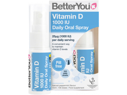 BetterYou Vitamin D 1000 IU Daily Spray, Orální sprej, 15 ml (100 střiků) 1