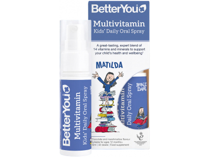 BetterYou Multivitamin Kids' Daily Oral Spray, Orální sprej pro děti 1+, 25 ml (128 střiků) 1