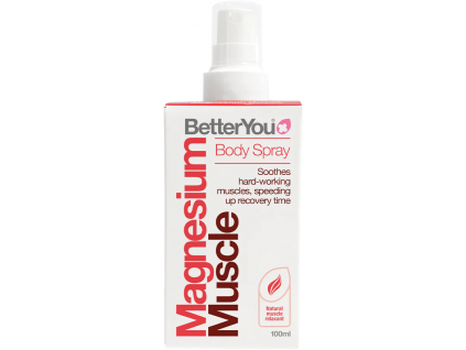 BetterYou Magnesium Muscle Body Spray, Tělový sprej s hořčíkem, 100 ml (600 střiků) 1