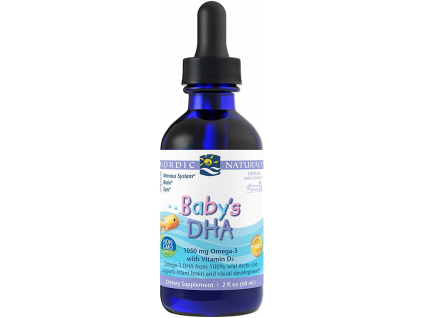 Nordic Naturals Baby's DHA, Omega 3 + Vitamin D3, Neochucené, 60 ml 4