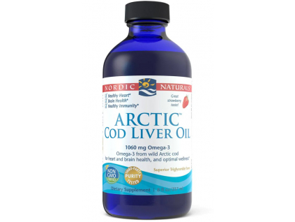 Nordic Naturals Arctic Cold Liver Oil, Jahoda, 237 ml