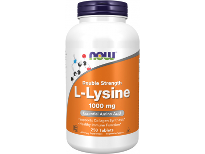 NOW FOODS L Lysine Double Strength, 1000 mg, 250 tablet