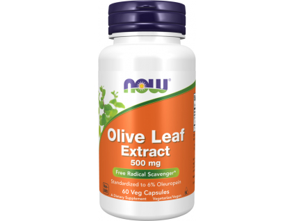 NOW FOODS Olive Leaf Extract, 500 mg, 60 rostlinných kapslí